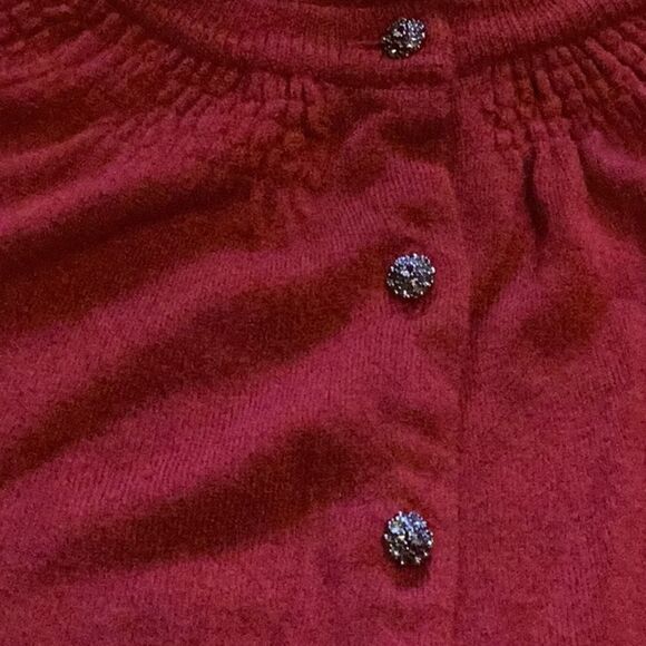 New York & Company Red Button-Up Cardigan Size Medium - Picture 2 of 5